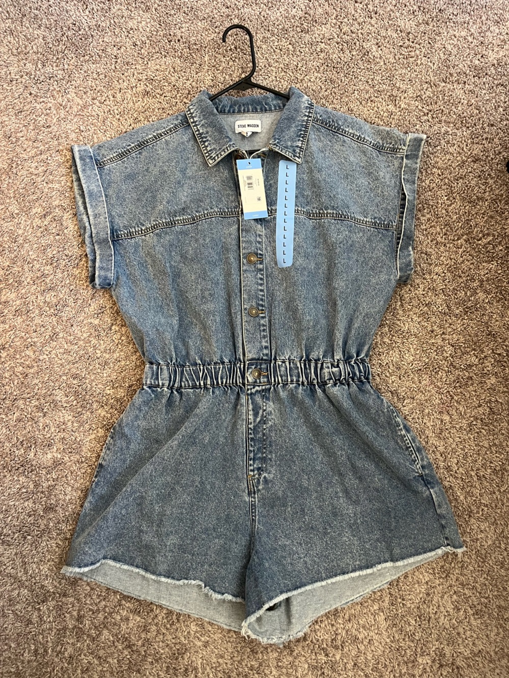 Blue Denim Romper- NWT